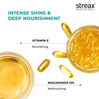 Streax Professional Vitariche Gloss Hair Serum,100ml|for Dry Frizzy Hair|for Women & Men|Enhance Shine & Smoothness,Anti Frizz |With Vitamin E & Macadamia Oil|