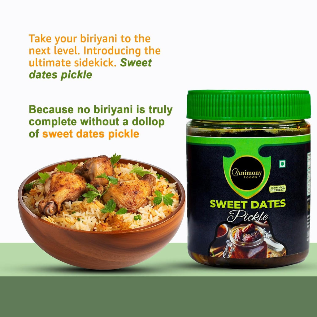 Pickle | Date Pickle | Animony Foods Sweet Dates Pickle | Traditional Kerala-Style Dates | Homemade Recipe | No Artificial Preservatives | Dates Pickle