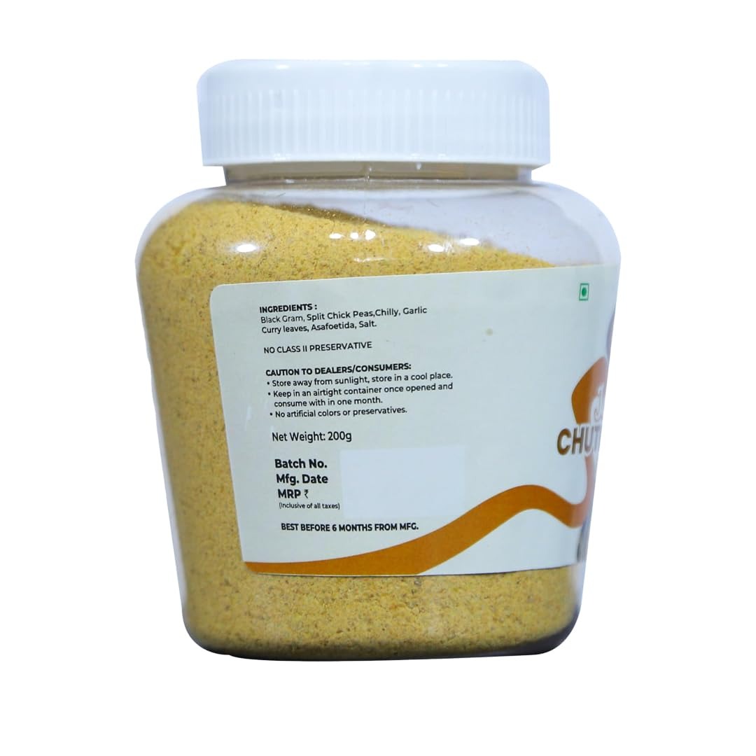Chutney Powder | Animony Foods Idli Dosa Chutney Powder | Authentic South Indian Recipe | Instant Mix for Idli, Dosa | No Preservatives | Ready-to-Eat | 200g
