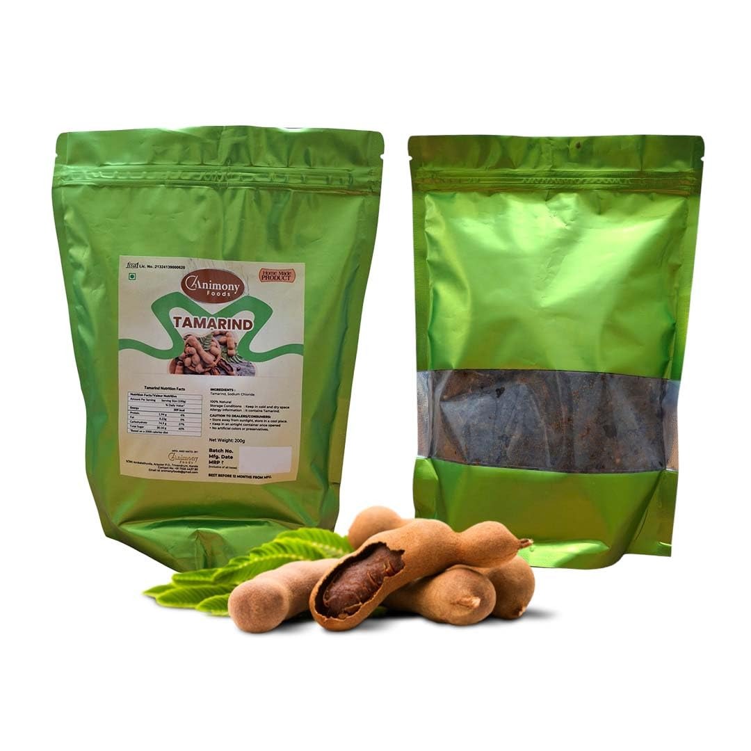 Tamarind | Animony Foods Tamarind | Premium Natural Imli | Seedless Tamarind for Cooking, Chutneys, and Curries | No Additives | Rich in Flavor and Tanginess.