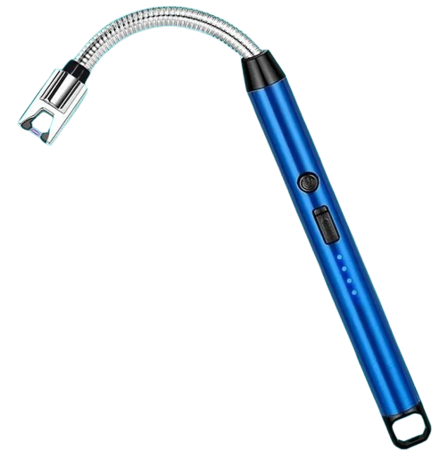 Electric Kitchen Lighter for Gas Candle_Stove Aluminium Electronic Gas Lighter Silver, Assorted Colours
