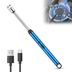 Electric Kitchen Lighter for Gas Candle_Stove Aluminium Electronic Gas Lighter Silver, Assorted Colours
