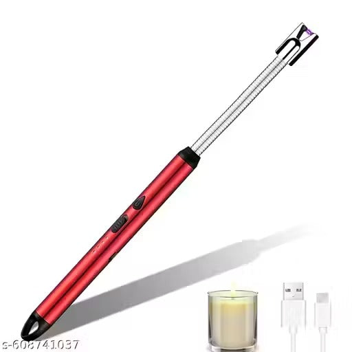 Lighter | Electric Kitchen Lighter for Gas / Candle / Stove – Aluminium Electronic Gas Lighter | RED |