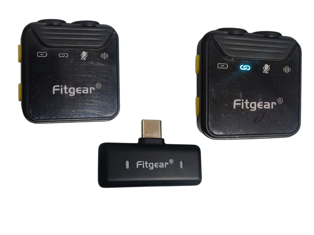 Fitgear FG-X9 2-in-1 Dual Wireless Lavalier Microphone for Smartphone & Camera