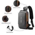 Sling Bag for Men - Sling Crossbody Bag for Men Women, Mini Waterproof Backpack Shoulder Daypack Mini Cross Body Chest Bags With USB Charger Port for Casual Travel bag