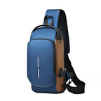 Sling Bag for Men - Sling Bag Crossbody Shoulder Bag for Men Women Travel Business Bag Chest Crossbody bags with USB Charging Port Waterproof Small Backpack
