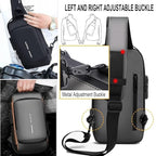 Sling Bag for Men - Sling Bag Crossbody Shoulder Bag for Men Women | Travel & Business Chest Bag with USB Charging Port | Waterproof Small Backpack – Black