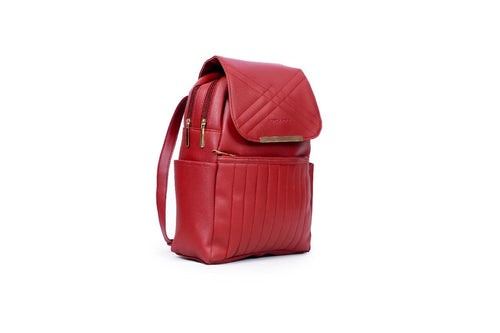 Backpack - Girls Casual & School Backpack | Stylish Red Backpack for Girls | Lightweight Large Capacity Bag for School, College & Travel | Large capacity girls backpack | Multiple pocket school bag | Comfortable shoulder strap backpack