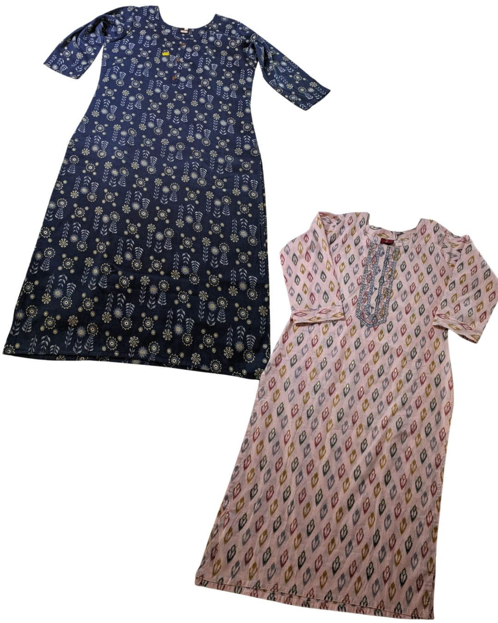 Combo - D Fashion Women’s Straight Printed Kurta, Women cotton straight kurta, printed cotton kurta for women, straight fit kurta medium size, daily wear kurta