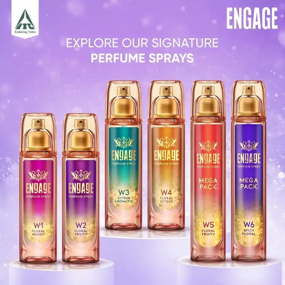 Engage W2 Perfume for Women | Floral & Fruity Fragrance | Skin Friendly