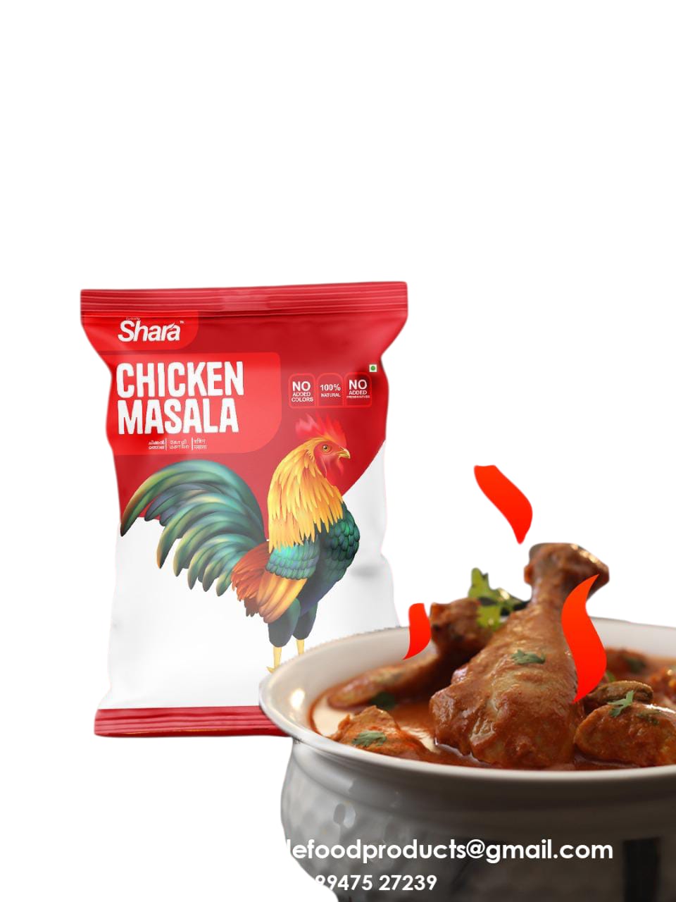 Chicken Masala | Shara Chicken Masala Powder 100 g | Authentic South Indian Spice Blend for Chicken Curry |