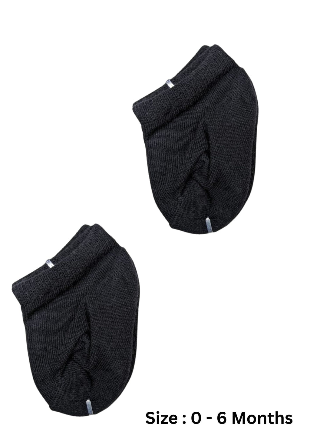 Baby Socks  - Pack of 2  for Baby boys ( 0 - 6 Months ) , Color - Black & Gray , ,infant socks, newborn baby socks, soft baby socks, cotton baby socks, baby boy socks,