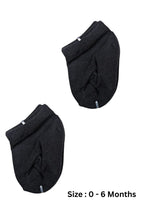 Baby Socks  - Pack of 2  for Baby boys ( 0 - 6 Months ) , Color - Black & Gray , ,infant socks, newborn baby socks, soft baby socks, cotton baby socks, baby boy socks,
