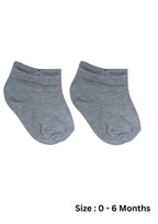 Baby Socks  - Pack of 2  for Baby boys ( 0 - 6 Months ) , Color - Black & Gray , ,infant socks, newborn baby socks, soft baby socks, cotton baby socks, baby boy socks,
