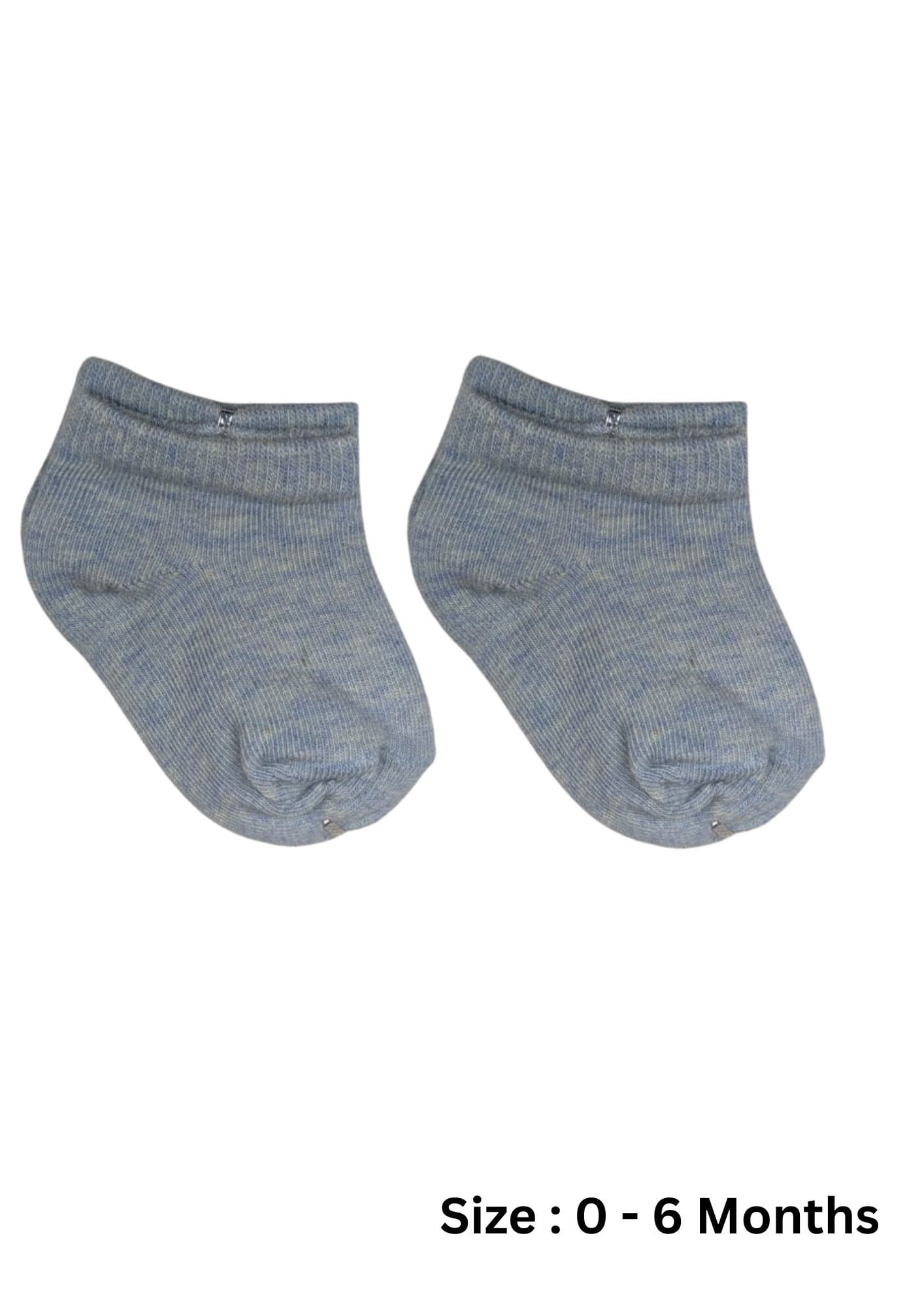 Baby Socks  - Pack of 2  for Baby boys ( 0 - 6 Months ) , Color - Black & Gray , ,infant socks, newborn baby socks, soft baby socks, cotton baby socks, baby boy socks,