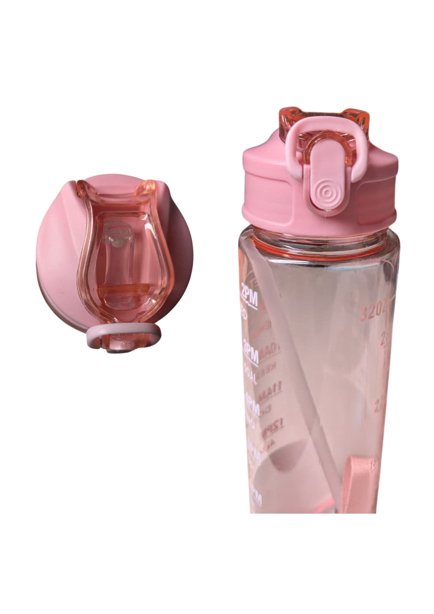Motivational Water Bottle 900ml - Color Pink ,pink motivational bottle, time marker water bottle, fitness water bottle, gym water bottle, reusable water bottle,