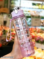 900 ml Motivational Water Bottle - Color Pink ,pink motivational bottle, time marker water bottle, fitness water bottle, gym water bottle,