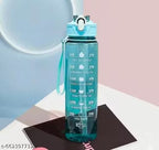 900 ml Motivational Water Bottle - Color Green,time marker water bottle, hydration reminder bottle, fitness water bottle green, BPA free water bottle 900ml,