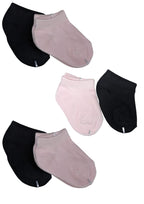 Baby Socks  - Pack of 2  for Baby boys ( 0 - 6 Months ), Color - Black & Light Rose , infant socks for baby boys, newborn baby socks boys, soft cotton baby socks, baby ankle sock