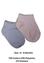 Baby Socks  - Pack of 2  for Baby boys ( 0 - 6 Months ), Color - Light purple & Light Pink, infant socks 0–6 months ,newborn baby socks ,