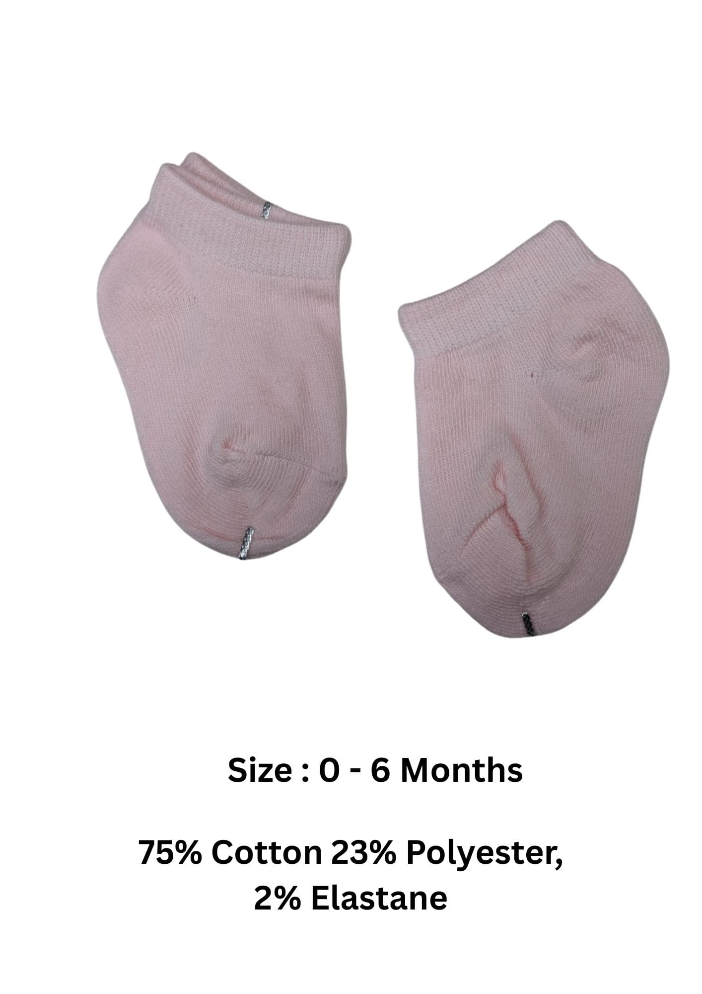 Baby Socks  - Pack of 2  for Baby boys ( 0 - 6 Months ), Color - Light purple & Light Pink, infant socks 0–6 months ,newborn baby socks ,
