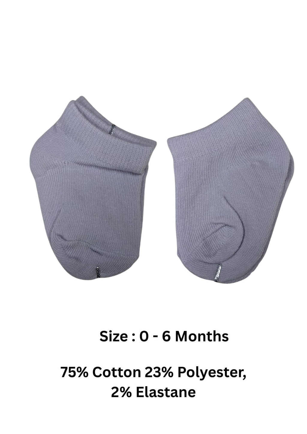 Baby Socks  - Pack of 2  for Baby boys ( 0 - 6 Months ), Color - Light purple & Light Pink, infant socks 0–6 months ,newborn baby socks ,