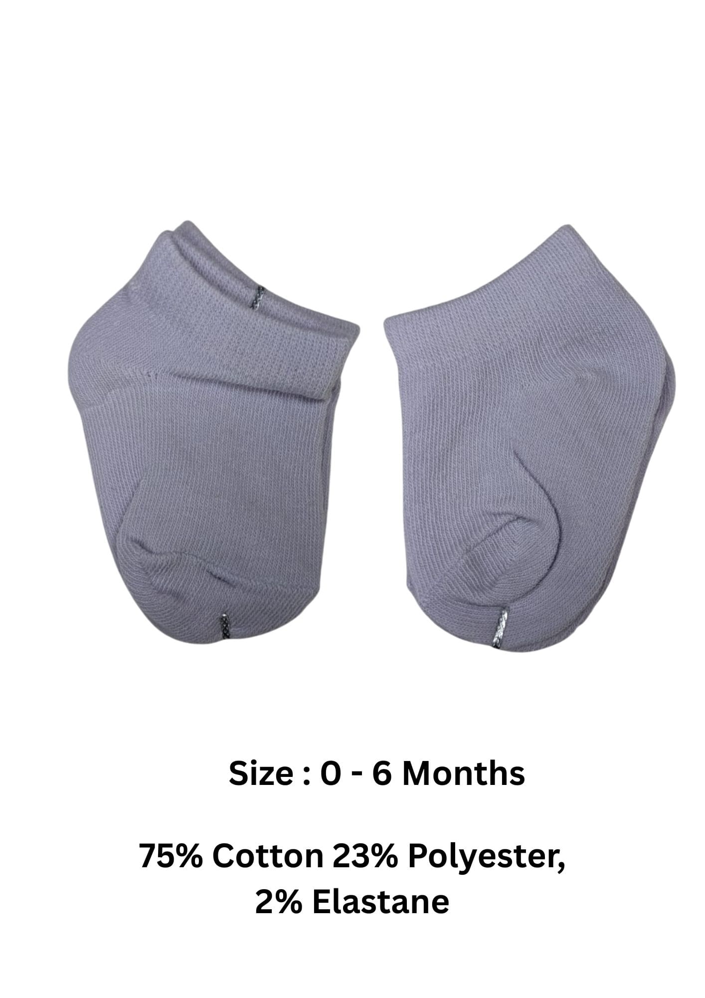 Baby Socks  - Pack of 2  for Baby boys ( 0 - 6 Months ), Color - Light purple & Light Pink, infant socks 0–6 months ,newborn baby socks ,