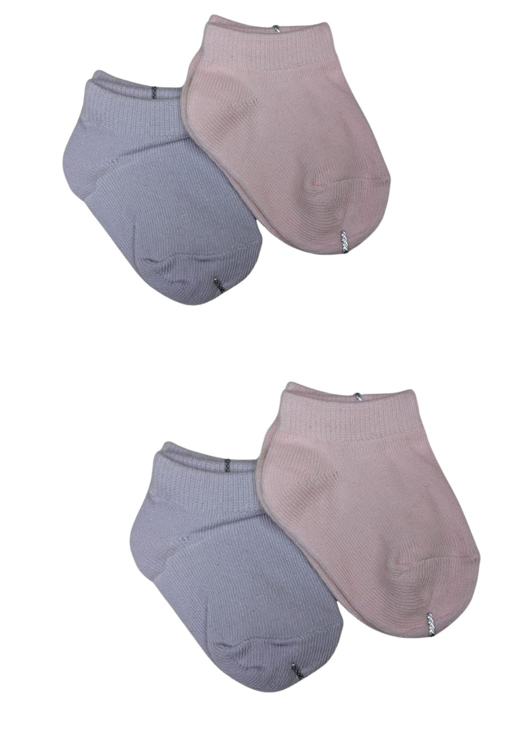 Baby Socks  - Pack of 2  for Baby boys ( 0 - 6 Months ), Color - Light purple & Light Pink, infant socks 0–6 months ,newborn baby socks ,