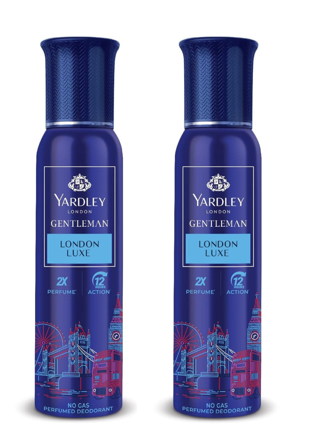 Yardley London Gentleman | London Luxe |No Gas Perfume | For Men | 2X Perfume | 12 Hours Action | 120ML| (Combo Pack 1 + 1 Free, 120 ML Each)