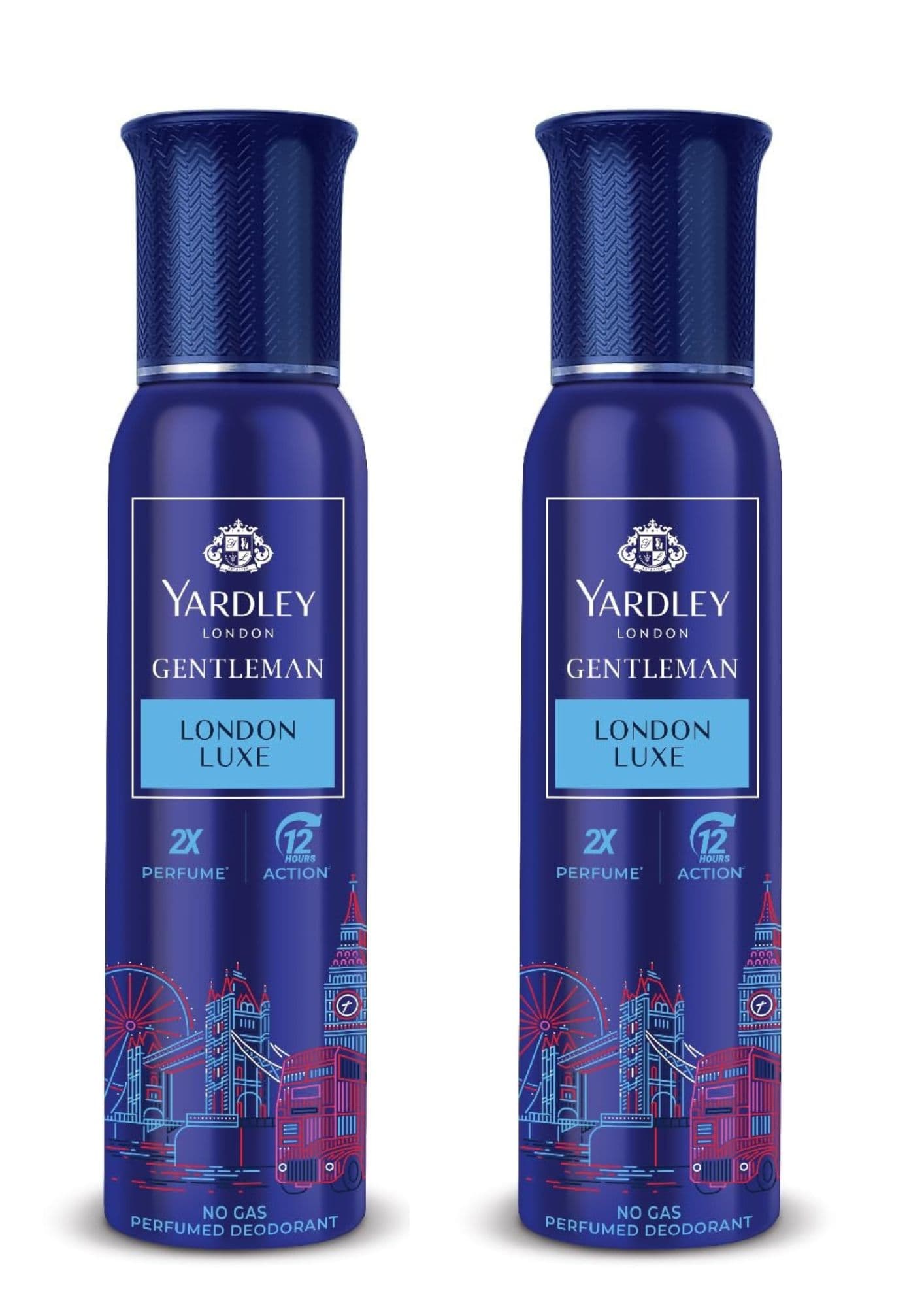 Yardley London Gentleman | London Luxe |No Gas Perfume | For Men | 2X Perfume | 12 Hours Action | 120ML| (Combo Pack 1 + 1 Free, 120 ML Each)
