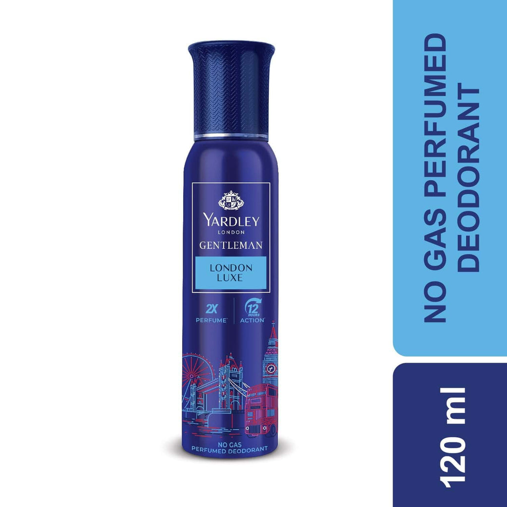 Yardley London Gentleman | London Luxe |No Gas Perfume | For Men | 2X Perfume | 12 Hours Action | 120ML| (Combo Pack 1 + 1 Free, 120 ML Each)
