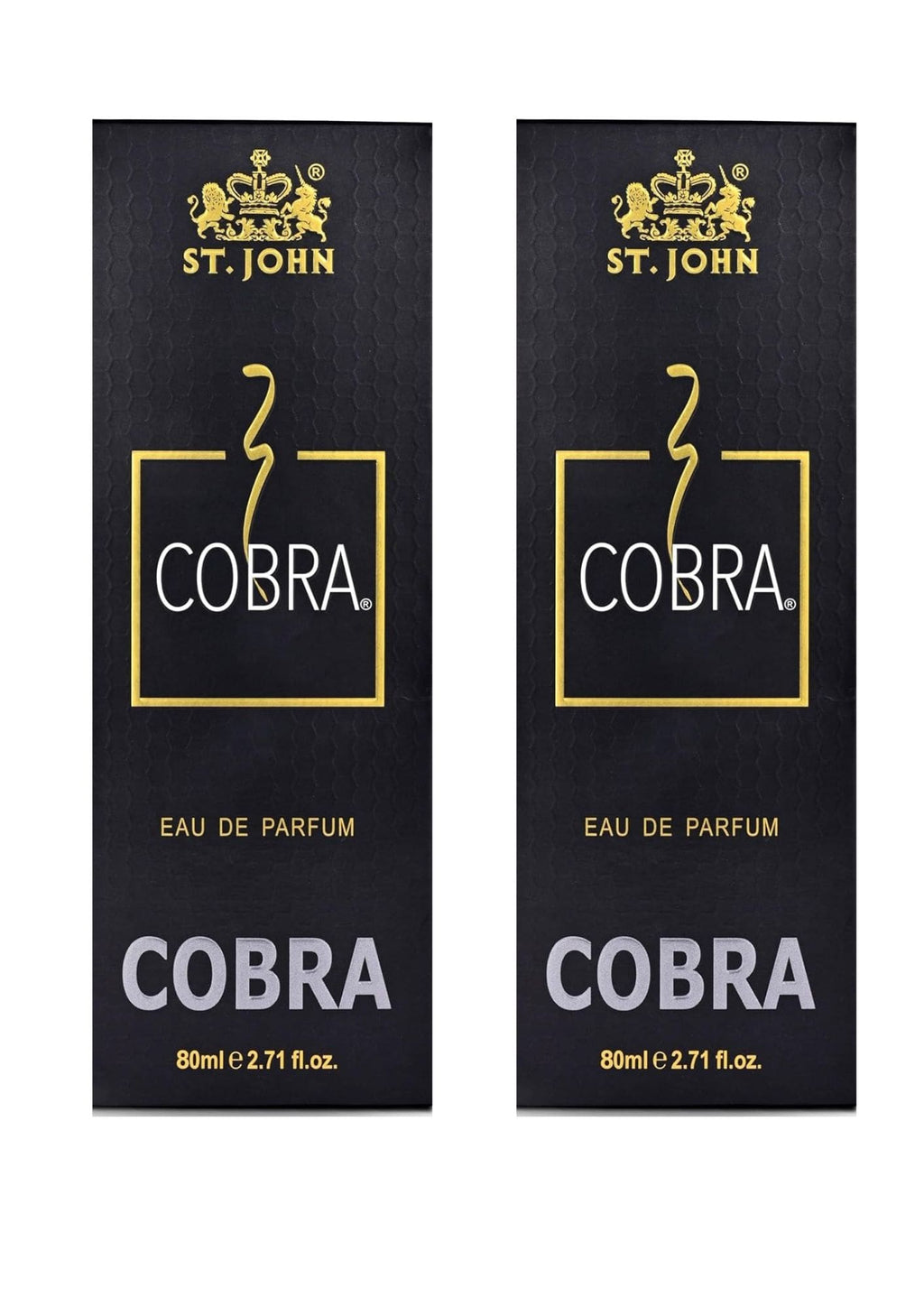 ST-JOHN Cobra Perfume Long Lasting Eau de Parfume - 80 ml (For Men & Women) | (Combo Pack 1 + 1 Free, 80 ML Each) | Long-lasting fragrance |