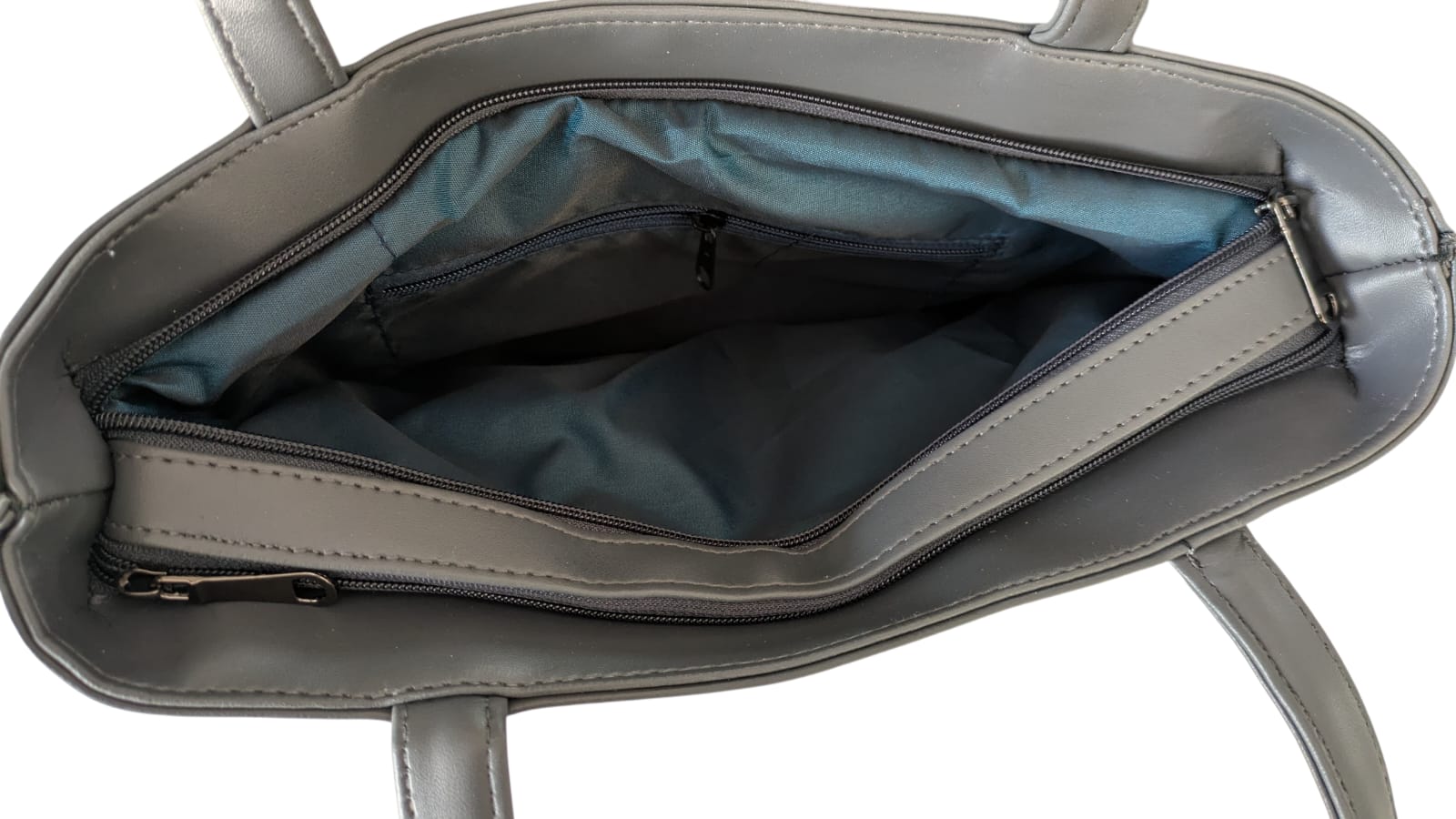 North Pole| Women’s Grey Faux Leather Tote Bag | Spacious Shoulder Handbag with Inner Pockets | Office & Daily Use.