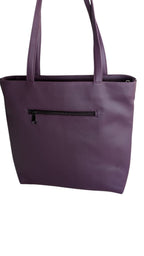 North Pole| Women’s Purple Faux Leather Tote Bag | Spacious Shoulder Handbag with Inner Pockets | Office & Daily Use