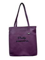 North Pole| Women’s Purple Faux Leather Tote Bag | Spacious Shoulder Handbag with Inner Pockets | Office & Daily Use