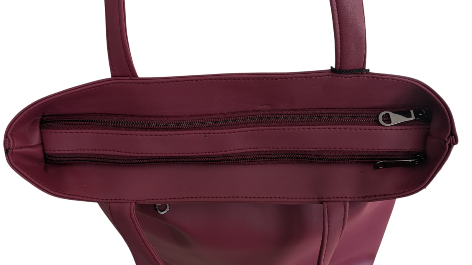 North Pole | Maroon Faux Leather Tote Bag for Women | Large Size | Office, Casual & Travel Handbag