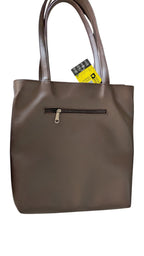 North Pole| Brown Faux Leather Tote Bag | Classic Women’s Shoulder Handbag | Spacious & Durable