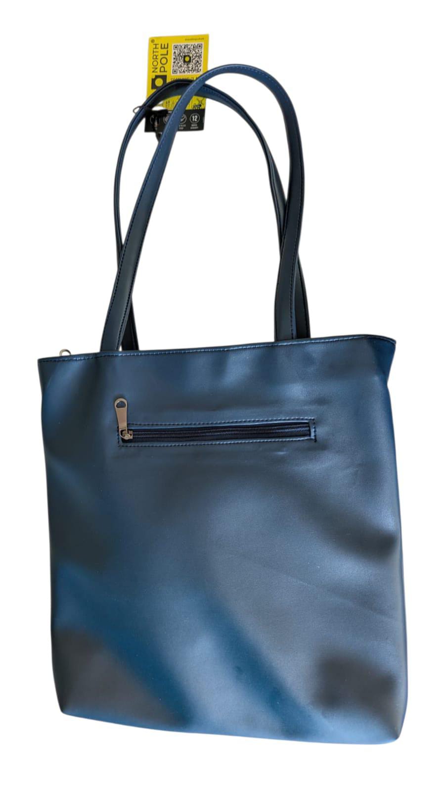 North Pole| Stylish Blue Faux Leather Tote Bag | Women’s Shoulder Tote | Everyday & Work Use