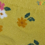 Baby Socks  - Pack of 2  for Baby Girls ( 0 - 6 Months ) , Color - Green & Yellow |infant socks 0-6 months | baby girl socks pack of 2 | soft cotton baby socks
