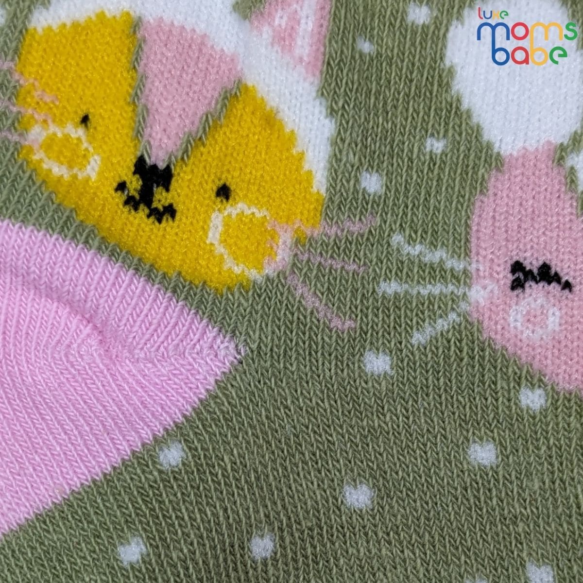 Baby Socks  - Pack of 2  for Baby Girls ( 0 - 6 Months ) , Color - Green & Yellow |infant socks 0-6 months | baby girl socks pack of 2 | soft cotton baby socks