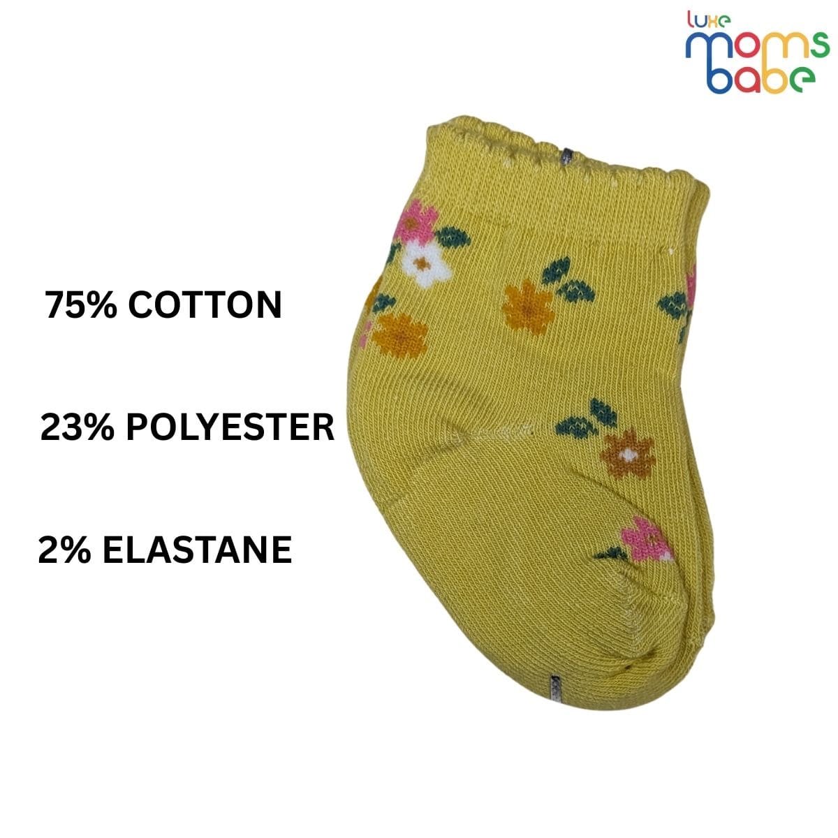 Baby Socks  - Pack of 2  for Baby Girls ( 0 - 6 Months ) , Color - Green & Yellow |infant socks 0-6 months | baby girl socks pack of 2 | soft cotton baby socks