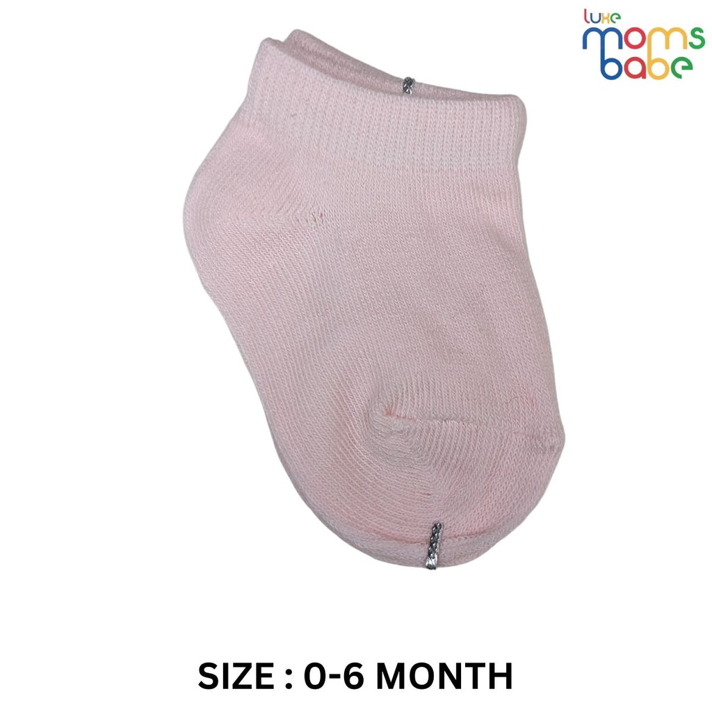 Baby Socks - Pack of 2 for Baby boys ( 0 - 6 Months ) Color -  Light Blue & Light Pink ,soft cotton baby socks, light blue baby socks, light pink baby socks,