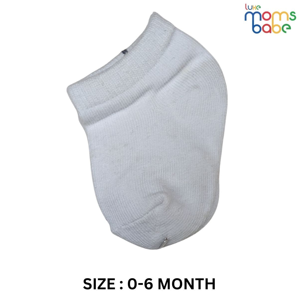 Baby Socks - Pack of 2 for Baby boys ( 0 - 6 Months ), Color - Black &  White ,soft cotton baby socks, breathable baby socks, gentle baby foot wear,
