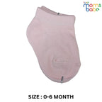 Baby Socks - Pack of 2 for Baby boys ( 0 - 6 Months ), Color - Light Pink & White,cotton baby socks, baby ankle socks, baby socks pack of 2,