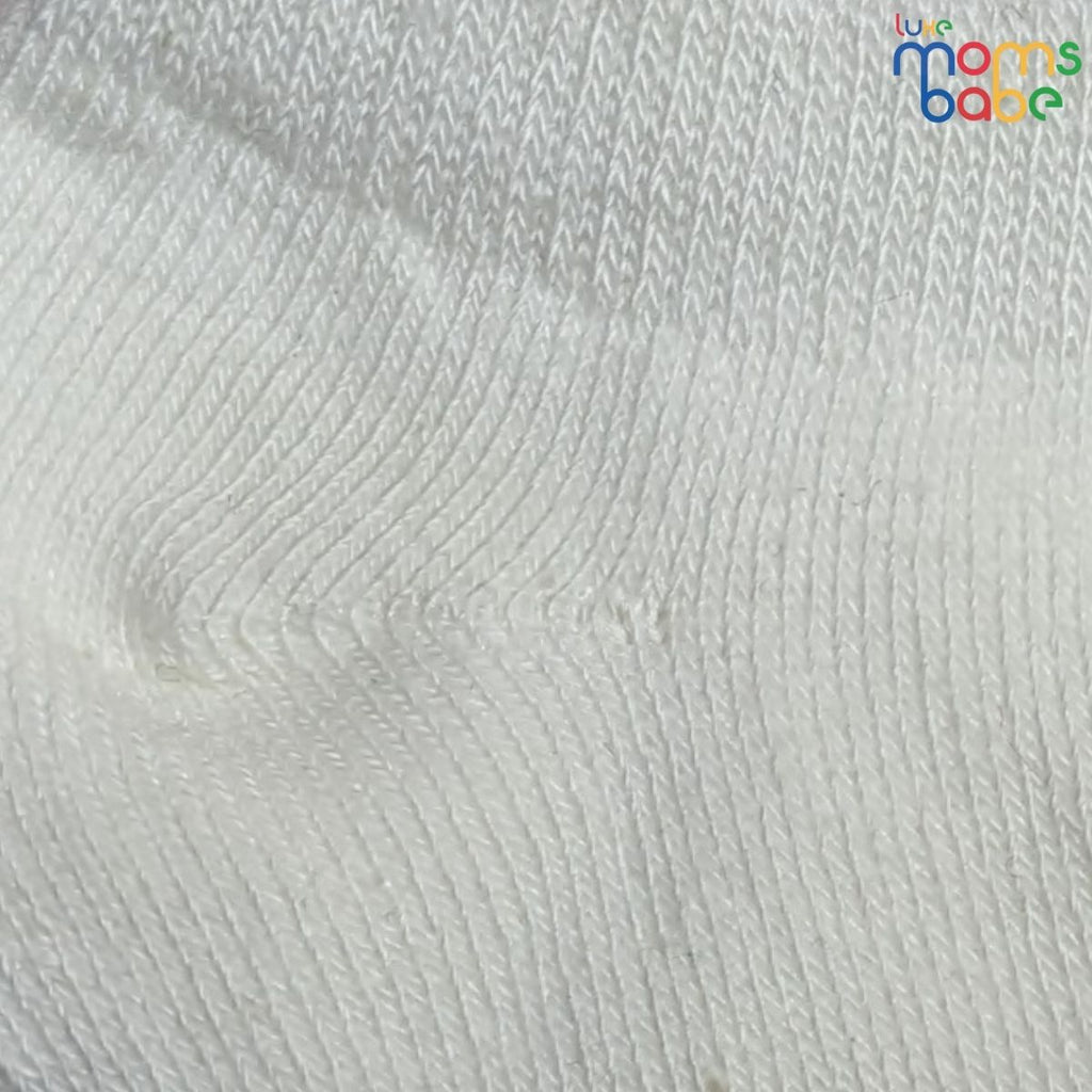 Baby Socks - Pack of 2 for Baby Boys (0 - 6 Months) Color - White & blue-grey ,Soft cotton baby socks,Cute baby footwear, Baby boy clothing essentials