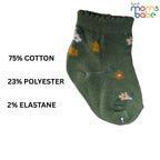 Baby Socks - Pack of 2 for Baby Girls (0 - 6 Months)Color - Green & Yellow ,soft baby socks, newborn socks, infant socks, toddler socks, cotton baby socks,