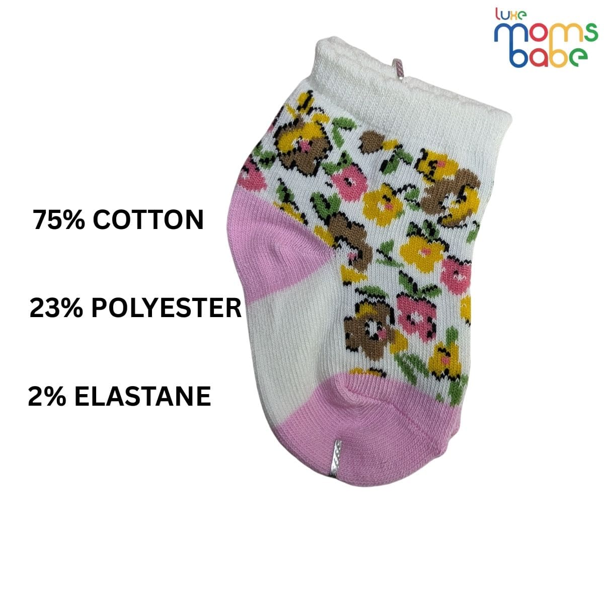 Baby Socks - Pack of 2 for Baby Girls (0 - 6 Months) Color - Pink & Green, cute baby socks, soft baby socks, infant socks, breathable baby socks, toddler socks