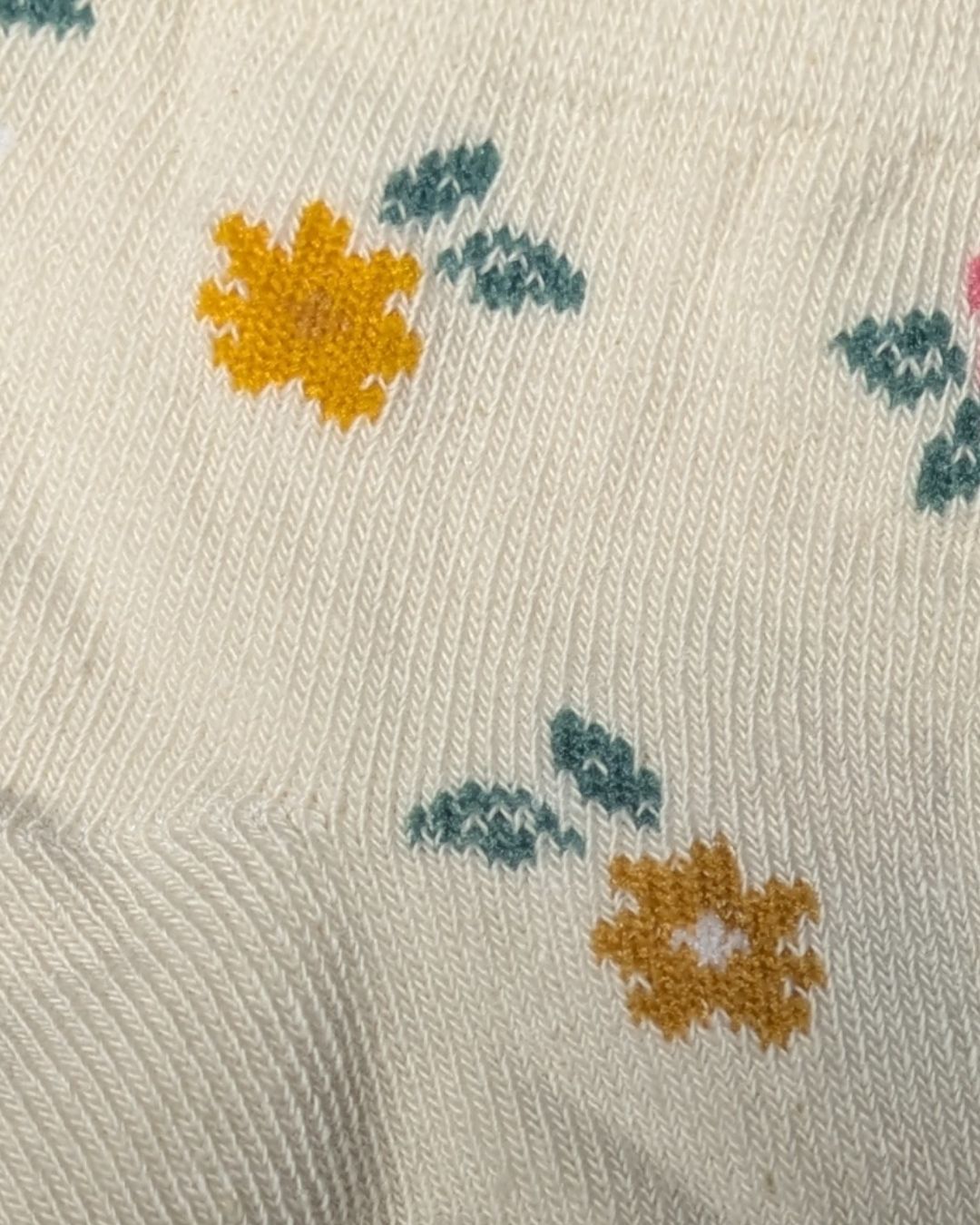 Baby Socks - Pack of 2 for Baby Girls (6 - 12 Months) Color - Cream & Green ,baby girl ankle socks, comfortable baby socks, skin friendly baby socks, daily wear