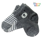 Baby Socks - Pack of 2 for Baby boys ( 0 - 6 Months ), Color - Gray,newborn socks, infant socks, 0-6 months socks, soft baby socks, breathable baby socks,