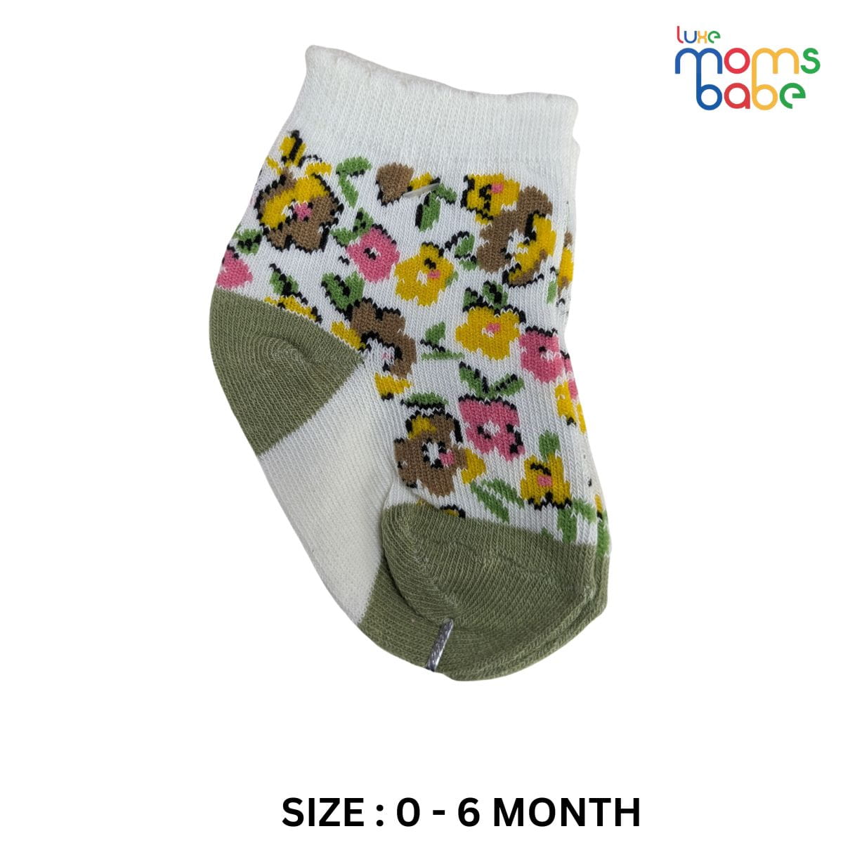Baby Socks - Pack of 2 for Baby Girls (0 - 6 Months) Color - Light pink & Green,baby girl ankle socks, breathable baby socks, anti slip baby socks girls,